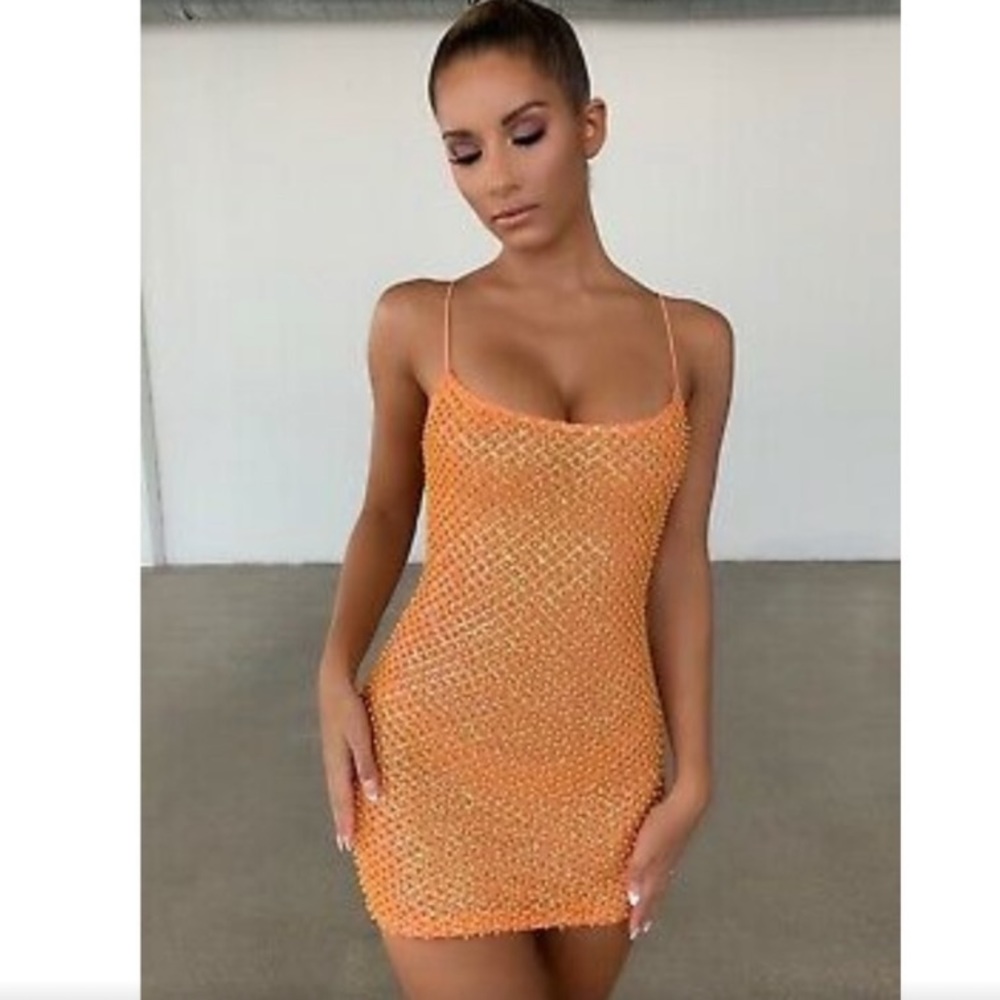 Oh Polly drop a glint mini dress